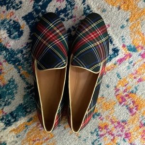 J Crew Factory Tartan Plaid Flats size 10